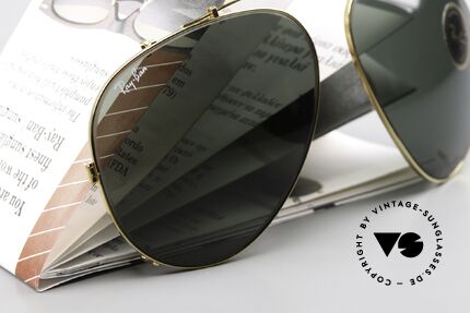 Ray Ban Aviator 62mm Clip-On 62mm Clip On With G15 Lens, heat-treated (impact-resistant & scratch-resistant), Made for Men and Women