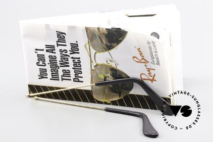 Ray Ban Precious Metals Temples For Shooter & Outdoors, produced in the 1970's and 198'0s by Bausch & Lomb, Made for Men