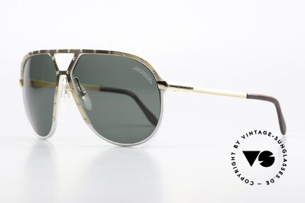 Alpina M1 Gold Silver Gold Version, solid green sun lenses with original Alpina logo, Made for Men