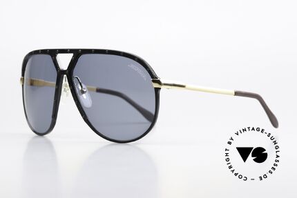 Alpina M1 Black Gold Black Version, solid blue-gray sun lenses with orig. Alpina logo, Made for Men