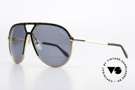 Alpina M1 Black Gold Black Version, solid blue-gray lenses with original Alpina logo, Made for Men