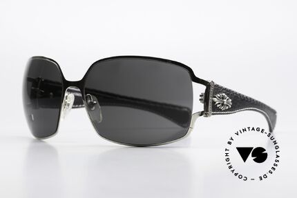 Chrome Hearts Poon I Biker Shades Leather Temples, true rockstar sunglasses from 2008; made in Japan, Made for Men and Women