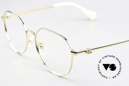 Gucci GG1145O Ladies Panto Glasses 54mm, gold-plated metal frame, made in Japan quality, Made for Women