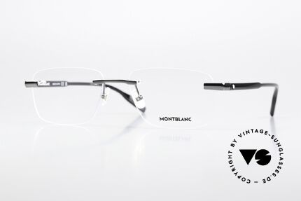 Montblanc MB0088O Men's Frame Rimless Gunmetal Details