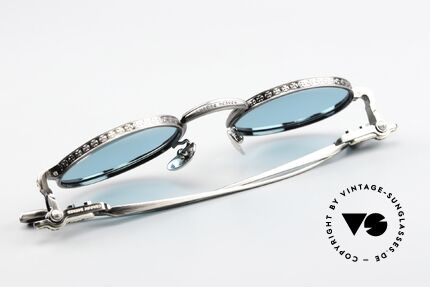 Chrome Hearts Honey Dipped Advertising Campaign Model, antique silver with petrol/dark turquoise sun lenses, Made for Men and Women