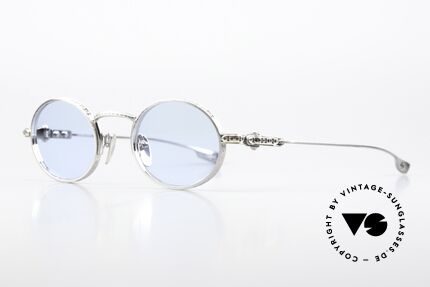 Chrome Hearts Honey Dipped Shades Ozzy Osbourne Style, oval titanium frame with many intricate engravings, Made for Men and Women