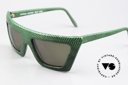 Christian Roth KL 1987 Genuine Green Lizard Skin, covered with genuine green lizard leather, Made for Women