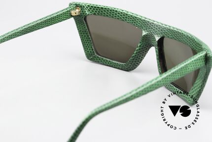 Christian Roth KL 1987 Genuine Green Lizard Skin, see vintage collection on opticalaffairs.com, Made for Women