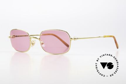 Cartier Deimios - M Pink Shades 22ct Gold Plated, costly 22ct gold-plated frame with new pink sun lenses, Made for Men and Women