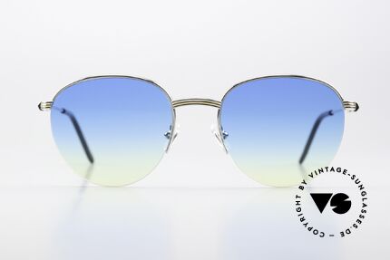 Cartier Colisee - S 90s Round Luxury Platinum, model of the 'Semi-Rimless' Collection by CARTIER, Made for Men and Women