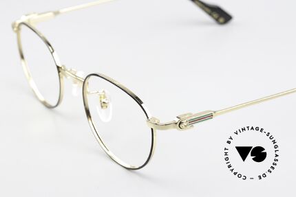 Gucci GG1613OJ Panto Gold Black 49mm, gold & black metal frame, made in Japan quality, Made for Men and Women