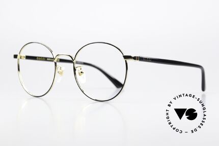 Gucci GG0297OK Round Gold Black 52mm, ROUND PANTO eyewear design; truly elegant, Made for Men and Women