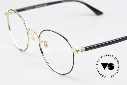 Gucci GG0297OK Round Gold Black 52mm, gold & black metal frame, made in Japan quality, Made for Men and Women