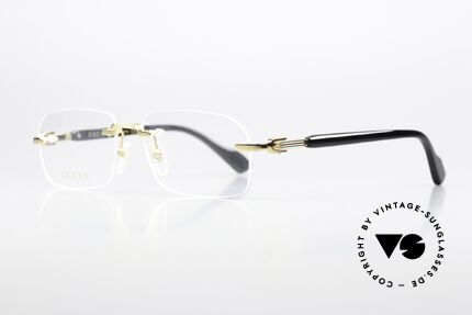 Gucci GG1221O Rimless Spec Unisex Gold, but lens size and lens shape can be changed, Made for Men and Women