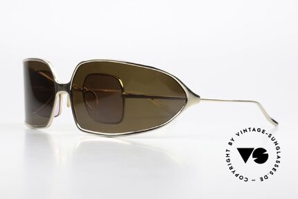 Christian Roth 14004 Wrap Around Sun Clip On, small titanium frame, in size 38/26, made in Japan, Made for Men and Women