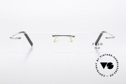 Fred Sainte-Lucie With Real Pearl On The Frame, precious frame for women and men; platinum-plated, Made for Men and Women