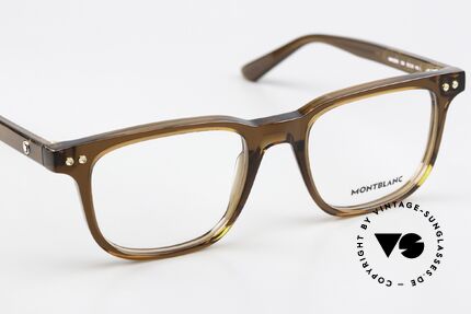 Montblanc MB0256O Men's Frame Square Acetate, the LARGE frame (144mm) can be glazed optionally, Made for Men