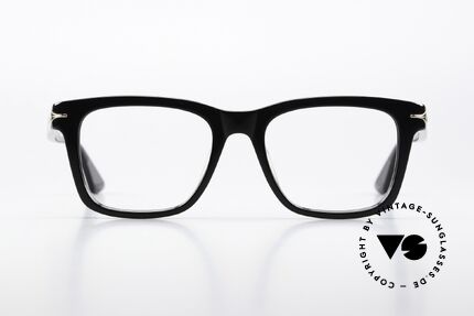 Montblanc MB0266O Men's Full Rim Frame Black, timeless frame coloring in black with golden hinges, Made for Men