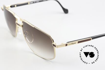 S.T. Dupont D002 Brad Pitt F1 Movie Sunglasses, 23ct gold-plated frame with wine-red frame decoration, Made for Men