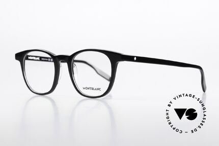 Montblanc MB0153O Classic Eyeglasses For Men, characteristical MONT BLANC Logo as temple decor, Made for Men