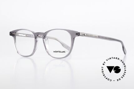 Montblanc MB0153O Acetate Full Rim Glasses, characteristical MONT BLANC Logo as temple decor, Made for Men