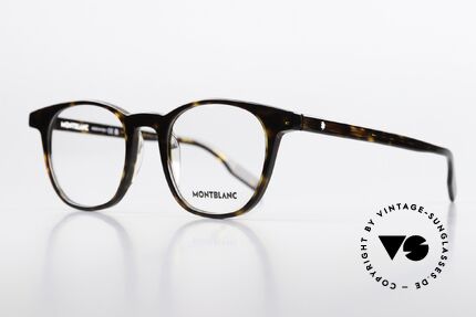 Montblanc MB0153O Acetate Glasses For Men, characteristical MONT BLANC Logo as temple decor, Made for Men