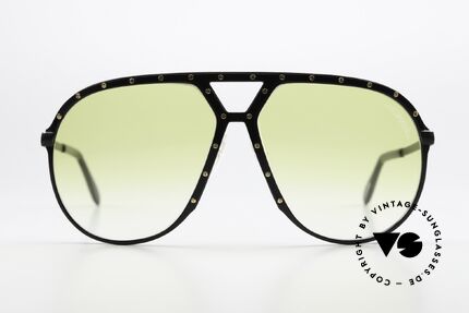 Alpina M1 Yellow Alpina Sun Lenses, completely black frame with 24 golden screws, Made for Men