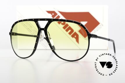 Alpina M1 Yellow Alpina Sun Lenses, the old legend in untouched condition, size 64/14, Made for Men