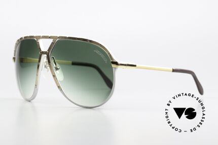 Alpina M1 Stevie Wonder Sunglasses, green gradient sun lenses with orig. Alpina logo, Made for Men
