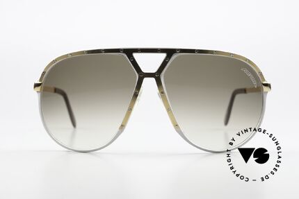 Alpina M1 80's Glasses Stevie Wonder, silver frame with golden cover and silver screws, Made for Men