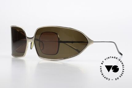 Christian Roth 14004 Gunmetal With Gold Clip-On, small titanium frame, in size 38/26, made in Japan, Made for Men and Women