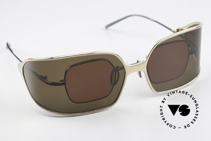Christian Roth 14004 Gunmetal With Gold Clip-On, a combination of functionality, art & craftsmanship, Made for Men and Women