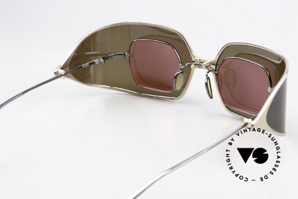 Christian Roth 14004 Gunmetal With Gold Clip-On, unworn rarity (available at the time at "Air France"), Made for Men and Women