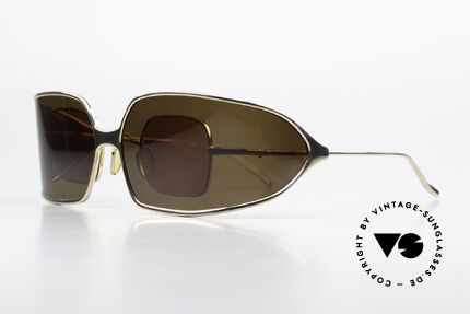 Christian Roth 14004 2 In 1 Glasses Polarized, small titanium frame, in size 38/26, made in Japan, Made for Men and Women