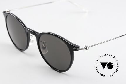 Montblanc MB0097S Classic Panto Sunglasses, elegant men's sunglasses with 100% UV protection, Made for Men