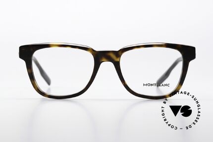 Montblanc MB0178O Full Rim Acetate Glasses, characteristical MONT BLANC Logo as temple decor, Made for Men