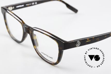 Montblanc MB0178O Full Rim Acetate Glasses, but also an eye-catcher as striking ladies' eyeglasses, Made for Men