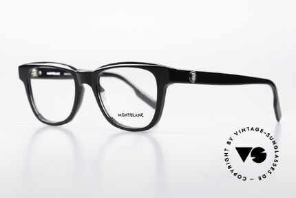 Montblanc MB0178O Full Rim Eyeglasses Black, elegant men's eyeglasses; timeless acetate eyewear, Made for Men