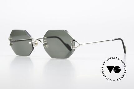 Cartier Rimless Octag One Of A Kind Platinum, customized by our optician; M to L size (138mm), Made for Men and Women