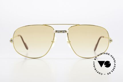 Cartier Romance Santos - L Luxury Sunglasses 1980's, mod. "Romance" was launched in 1986 and made till 1997, Made for Men