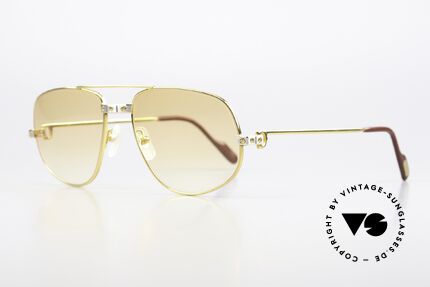 Cartier Romance Santos - L Luxury Sunglasses 1980's, this pair (with SANTOS decor) is LARGE size 58-18, 140, Made for Men