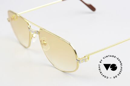 Cartier Romance Santos - L Luxury Sunglasses 1980's, 22ct gold-plated frame (like all vintage Cartier originals), Made for Men
