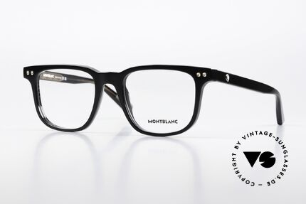 Montblanc MB0256O Men's Full Rim Frame Black Details