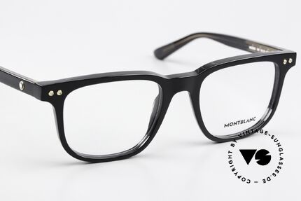 Montblanc MB0256O Men's Full Rim Frame Black, the LARGE frame (144mm) can be glazed optionally, Made for Men