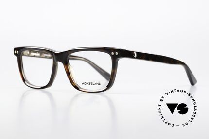 Montblanc MB0322O Full Rim Acetate Tortoise, elegant men's eyeglasses; timeless acetate eyewear, Made for Men and Women