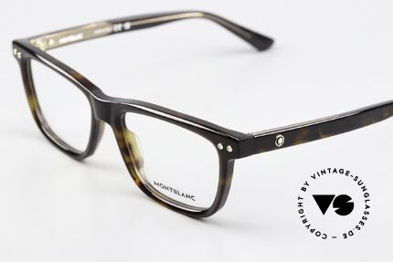 Montblanc MB0322O Full Rim Acetate Tortoise, but also an eye-catcher as striking ladies' eyeglasses, Made for Men and Women