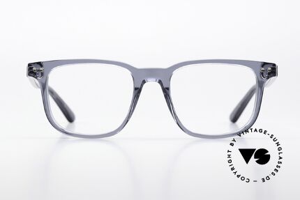 Montblanc MB0256O Bluish Gray Acetate Frame, characteristical MONT BLANC Logo as temple decor, Made for Men