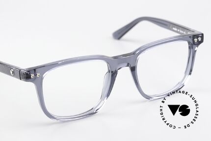 Montblanc MB0256O Bluish Gray Acetate Frame, the LARGE frame (144mm) can be glazed optionally, Made for Men