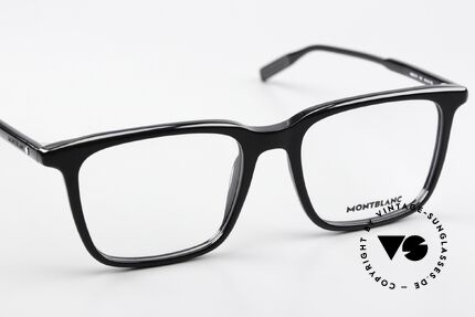 Montblanc MB0011O Black Frame In Large Size, the LARGE frame (142mm) can be glazed optionally, Made for Men