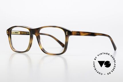 Gucci GG1045O Men's Acetate Frame Tortoise, timeless men's specs with flexible spring hinges, Made for Men